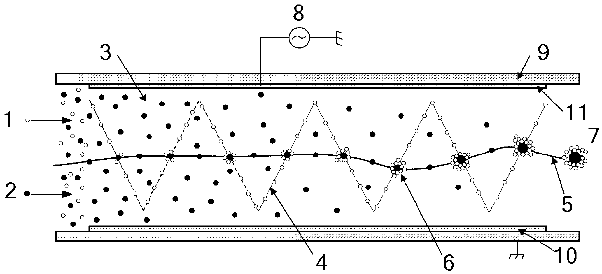 Particulate diffusion charge thickening method