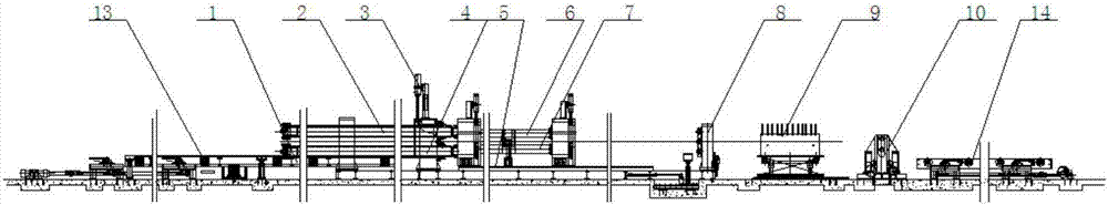 Two-step push type external expander of large-caliber seamless steel pipe and thermal expanding process for two-step push type external expander