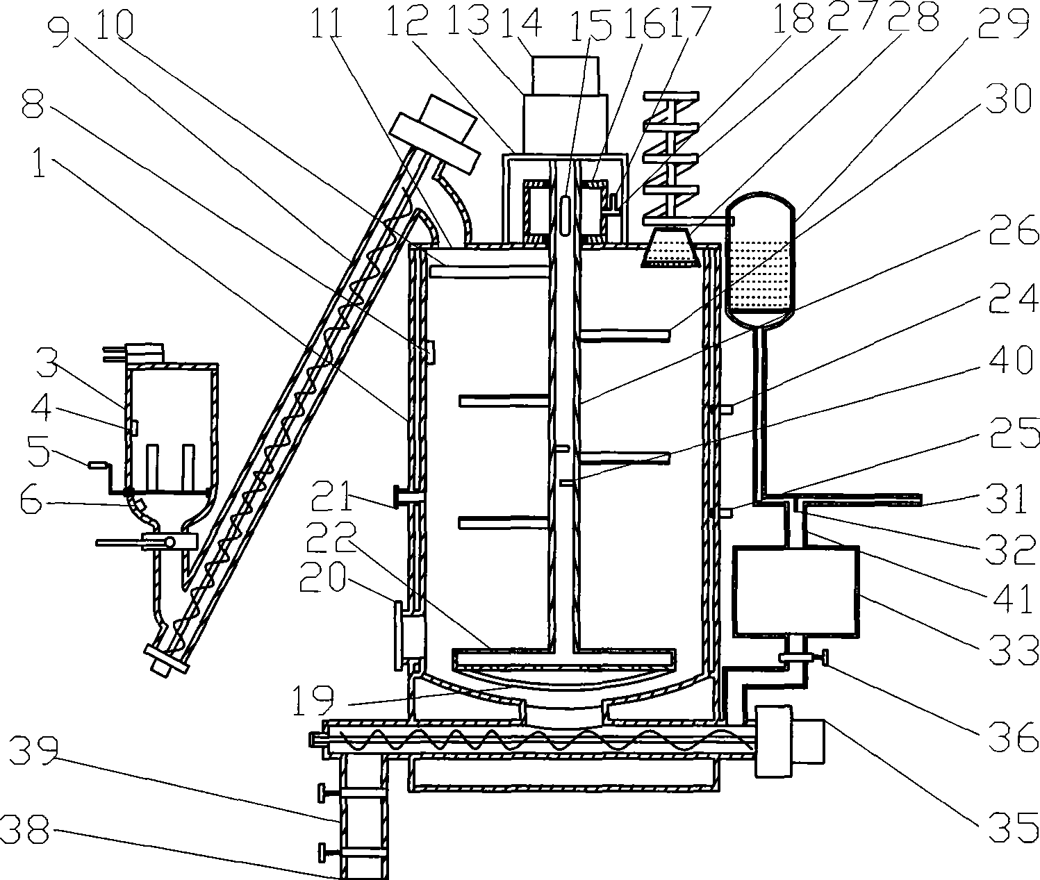 Biomass gasification furnace