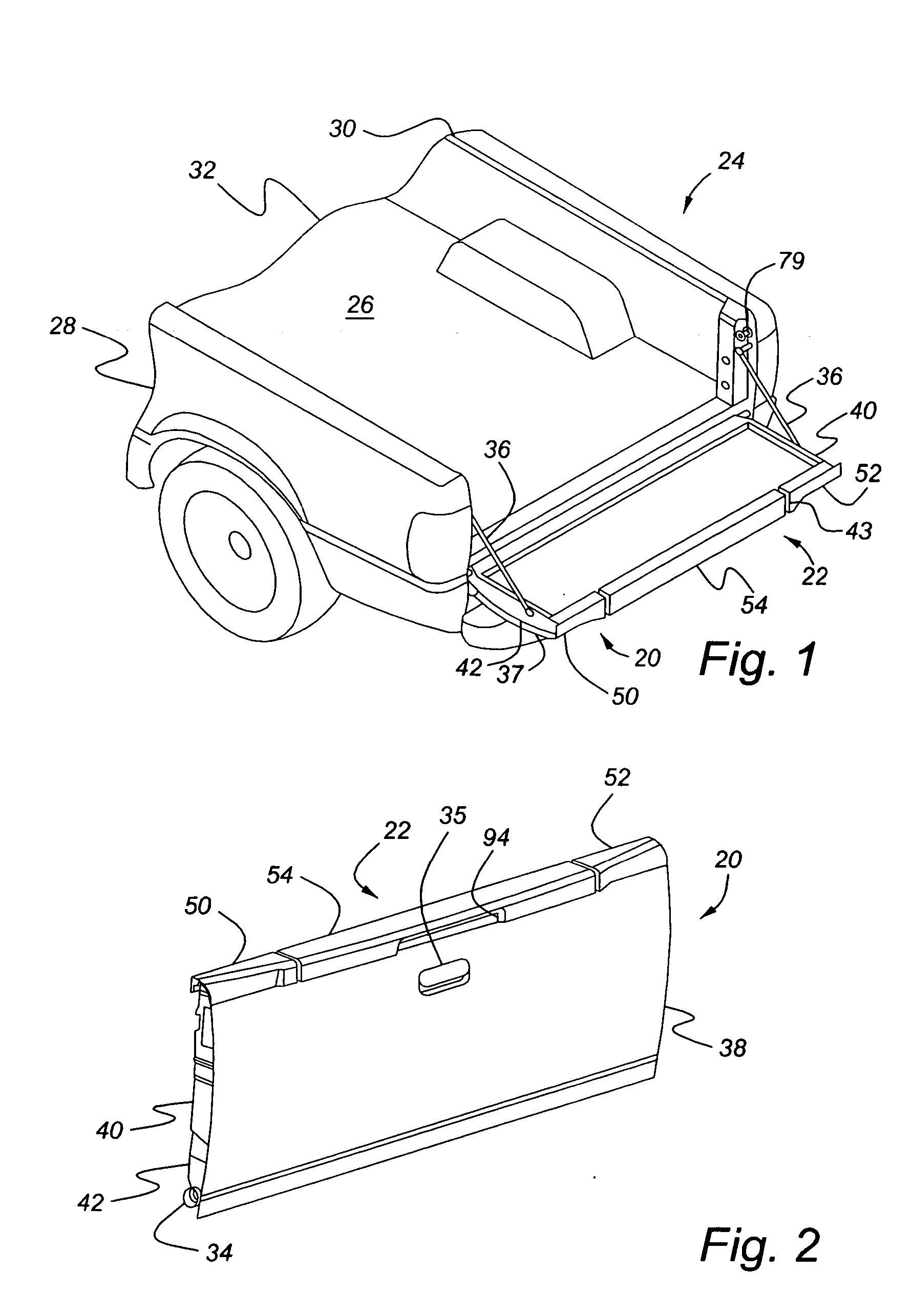 Vehicle tailgate with supplemental tailgate having latching mechanism