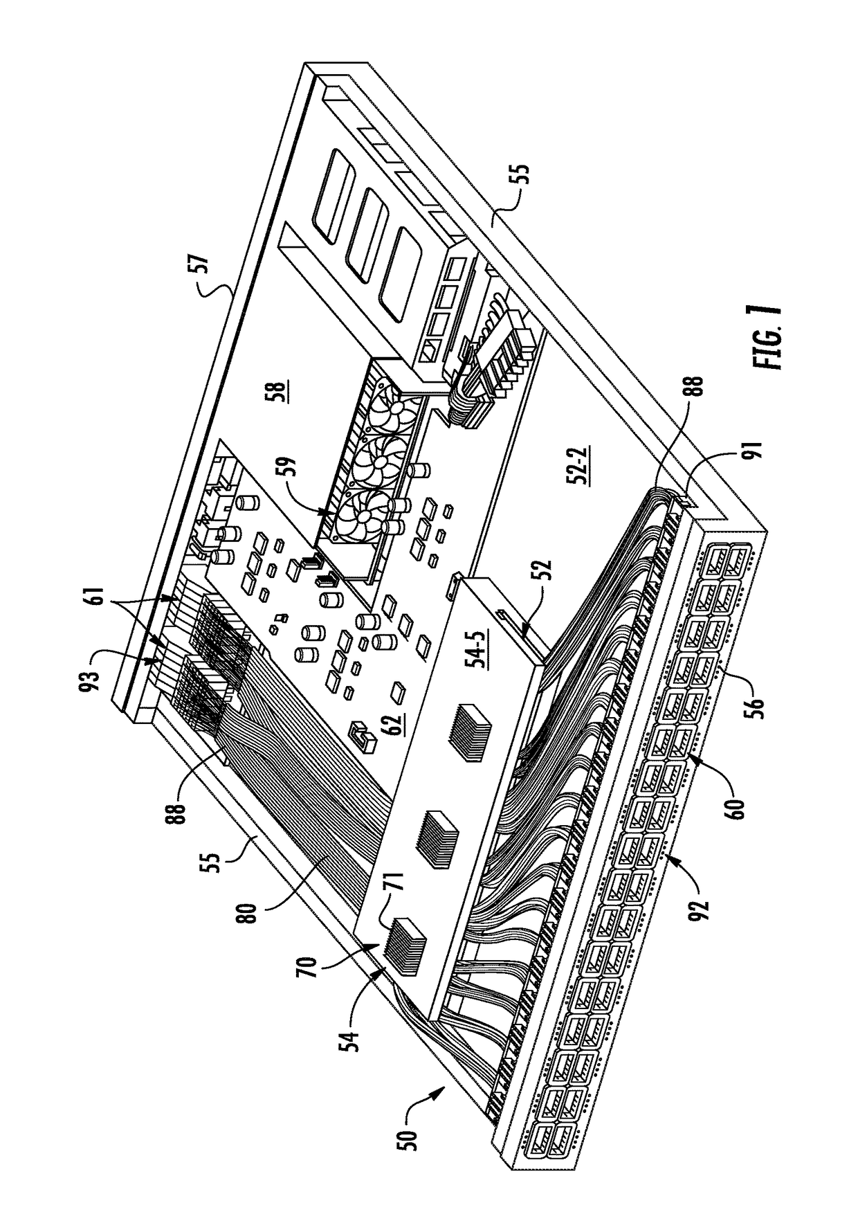 Wire to board connectors suitable for use in bypass routing assemblies