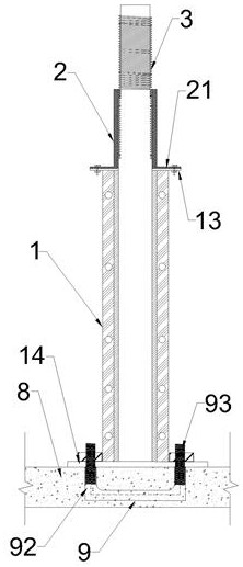 Construction method of temporary supports of beam slab post-cast strip