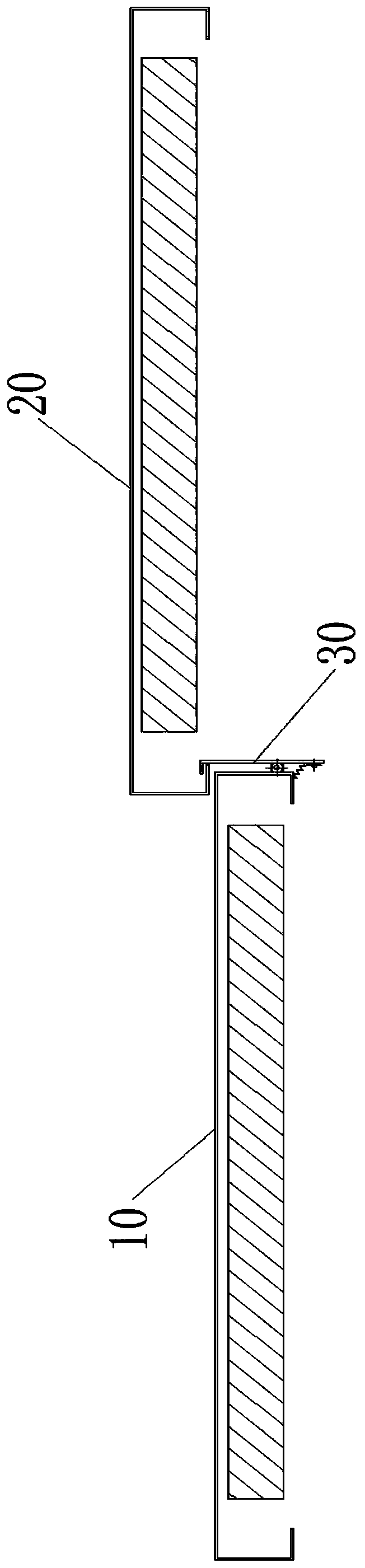 A side-opening fireproof landing door of an elevator