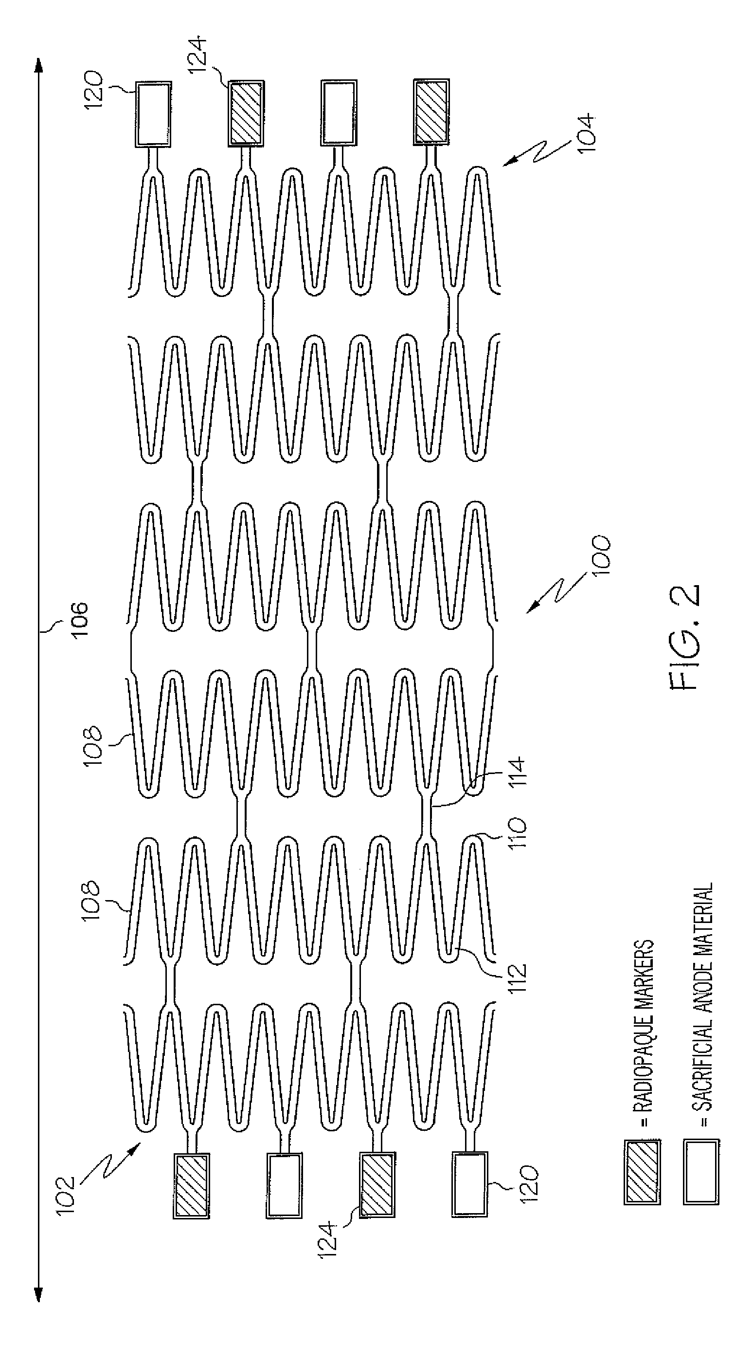 Sacrificial anode stent system