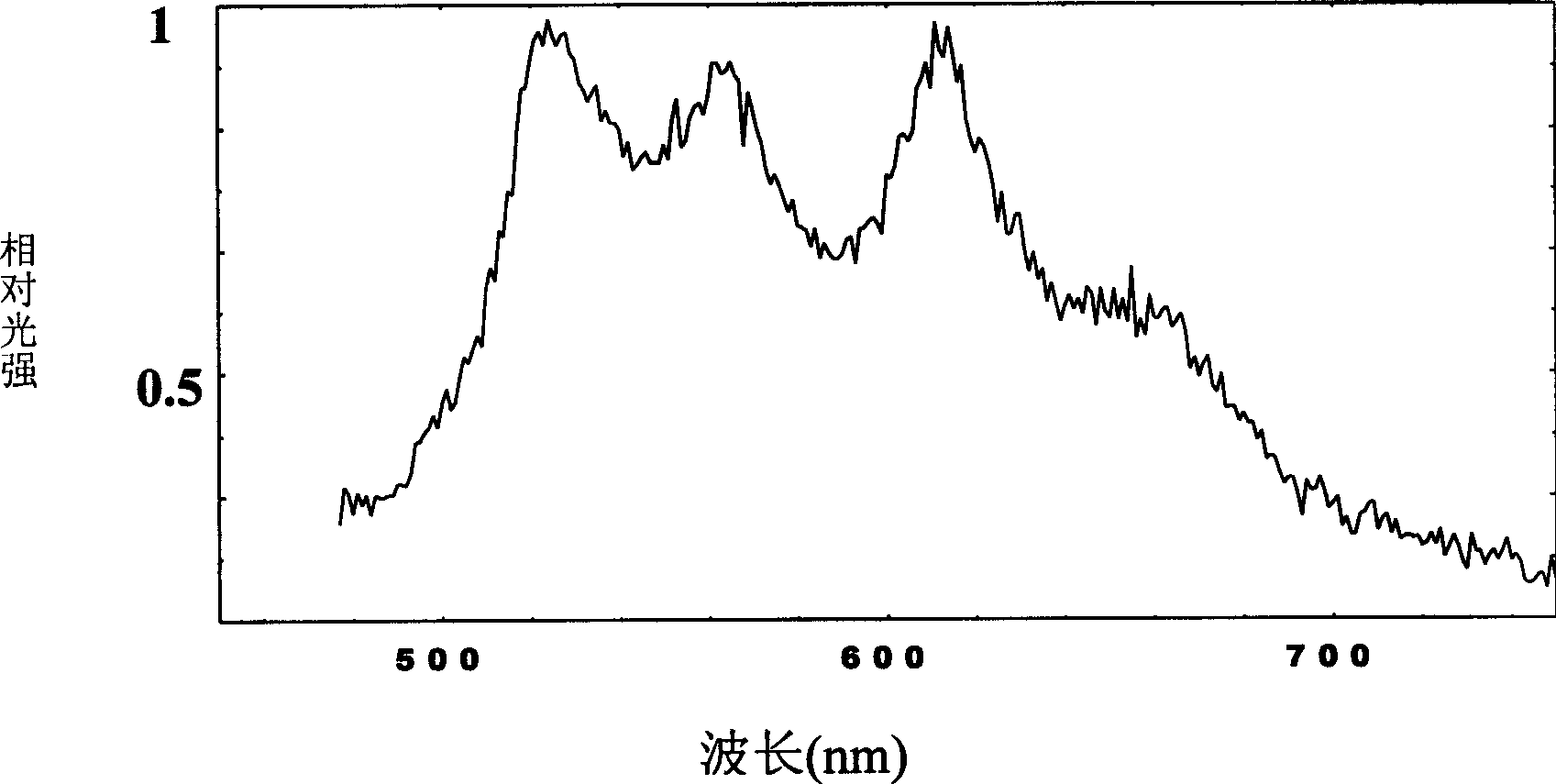 Organic white light fluorescent luminous material and its preparing method