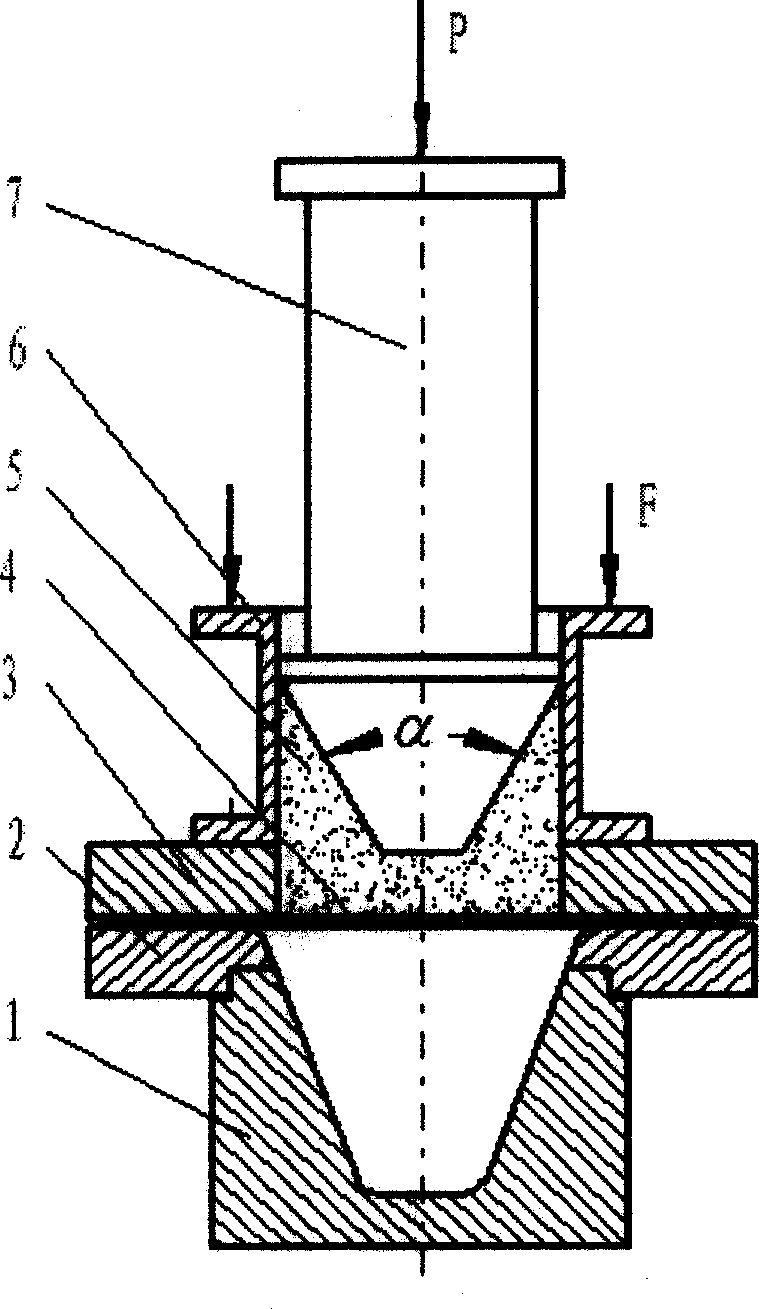 Half-mould forming process for metal plate material