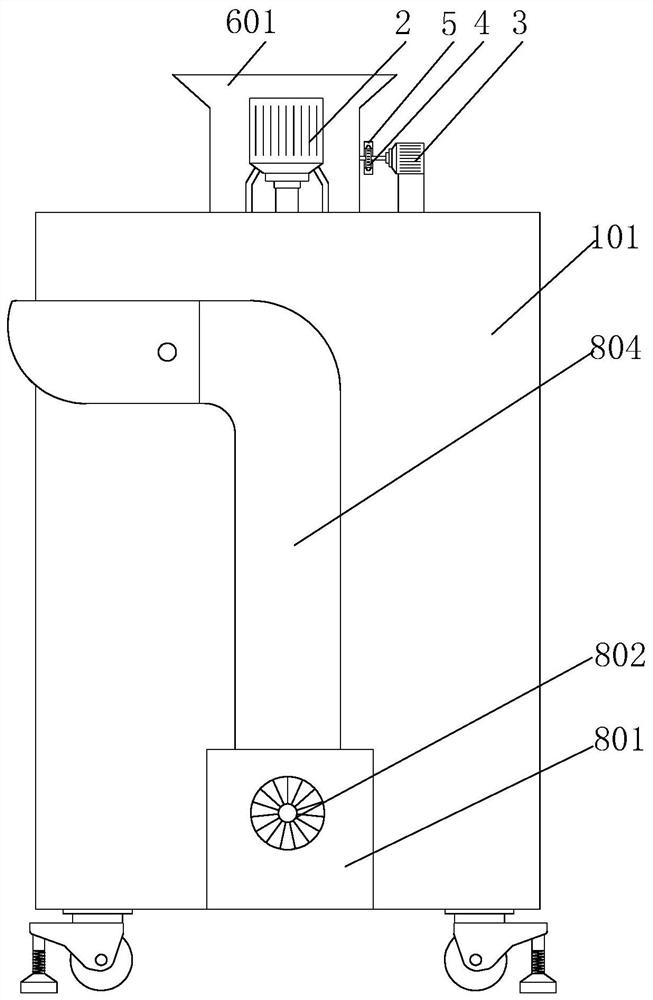 Myriophyllum spicatum feed crushing and feeding device for fish culture