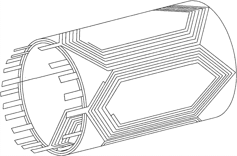 Iron core-free winding device