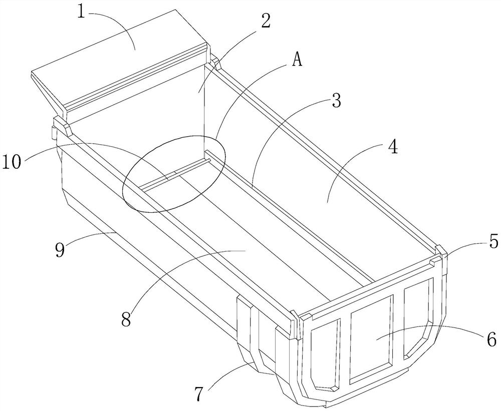 A fast unloading and debonding device for a dump truck