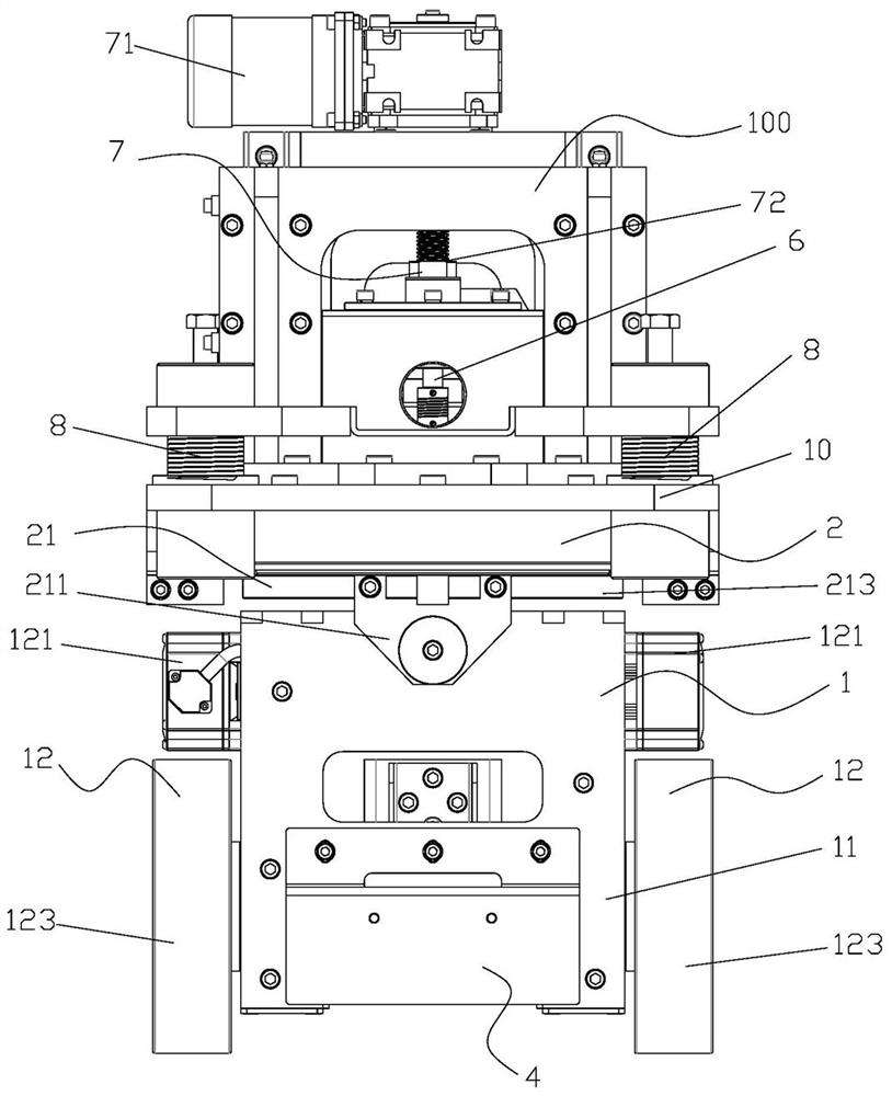 A vertical differential drive assembly