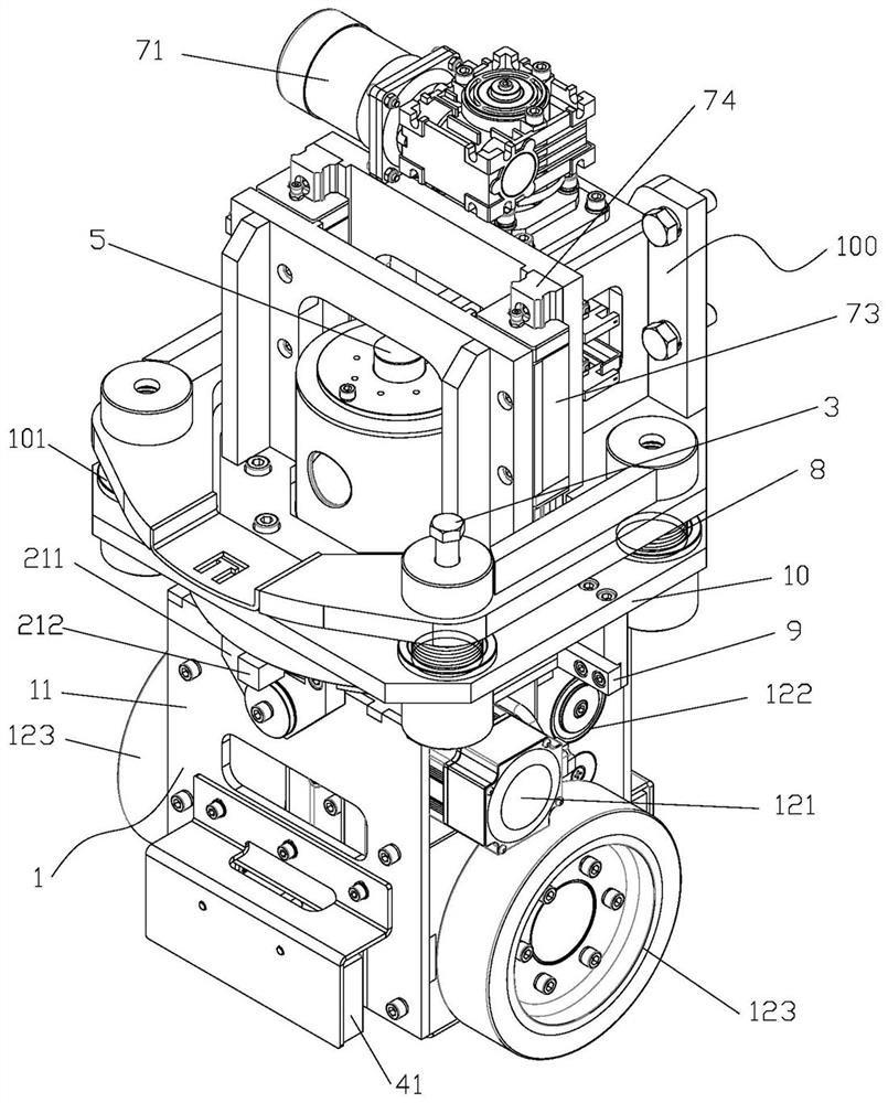 A vertical differential drive assembly