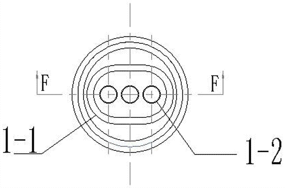 Three-needle alternating type tattooing needle