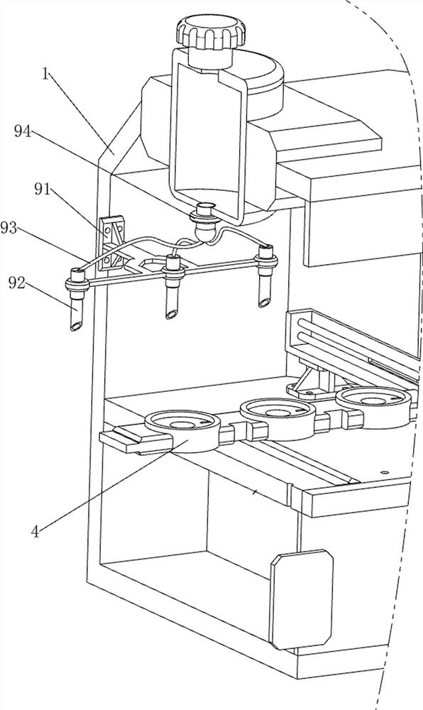 Coloring agent smearing equipment for clinical laboratory