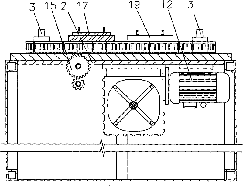 Slow bonding prestressed tendon outer coated sheath indenting machine