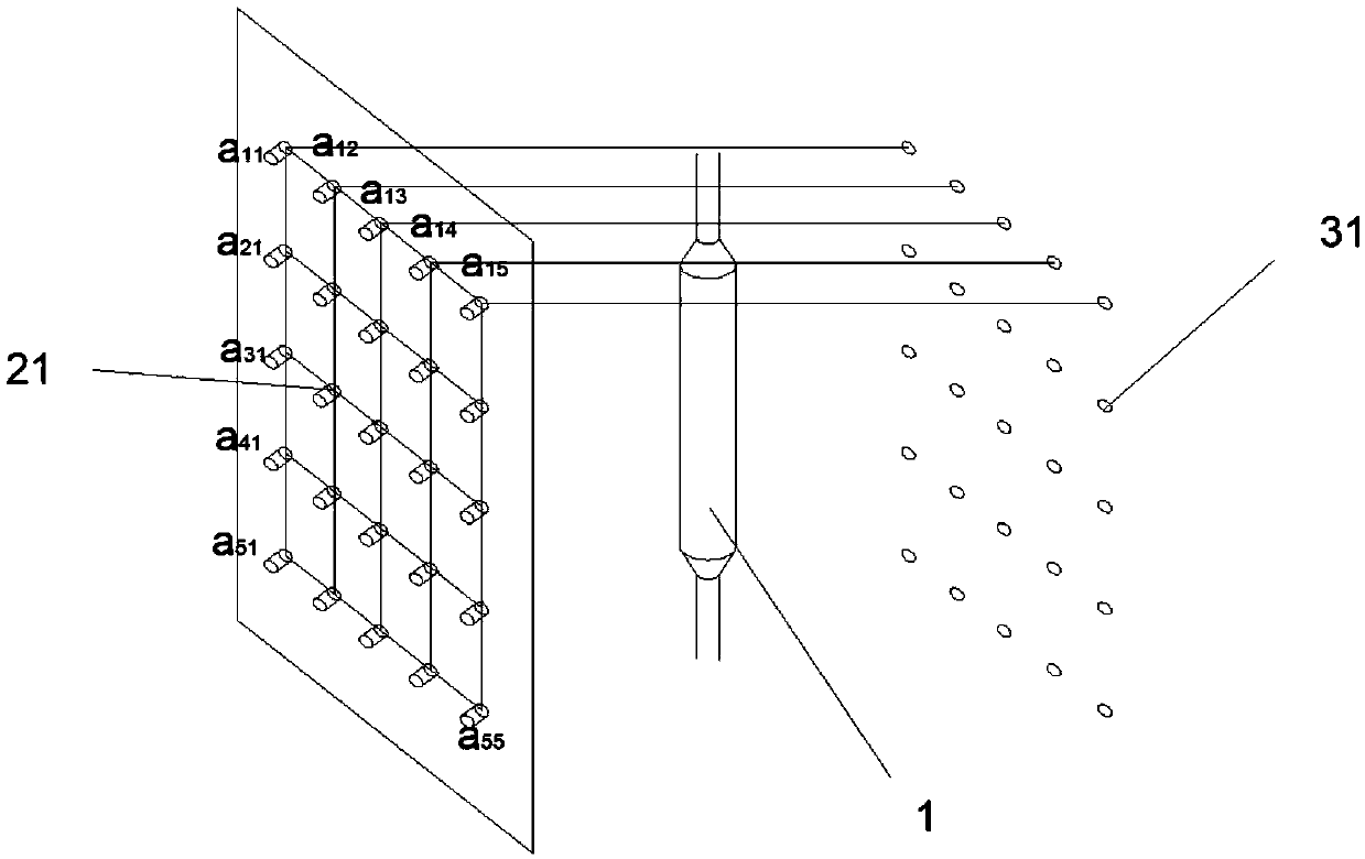 Three-dimensional visual detection method and device for sleeve grouting compactness