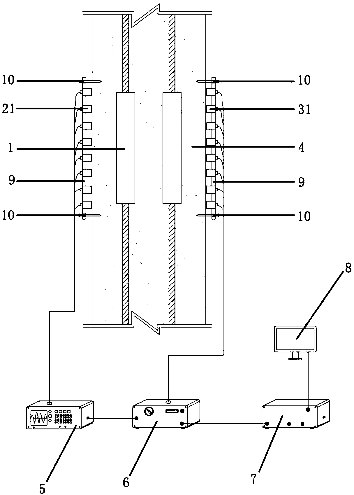 Three-dimensional visual detection method and device for sleeve grouting compactness