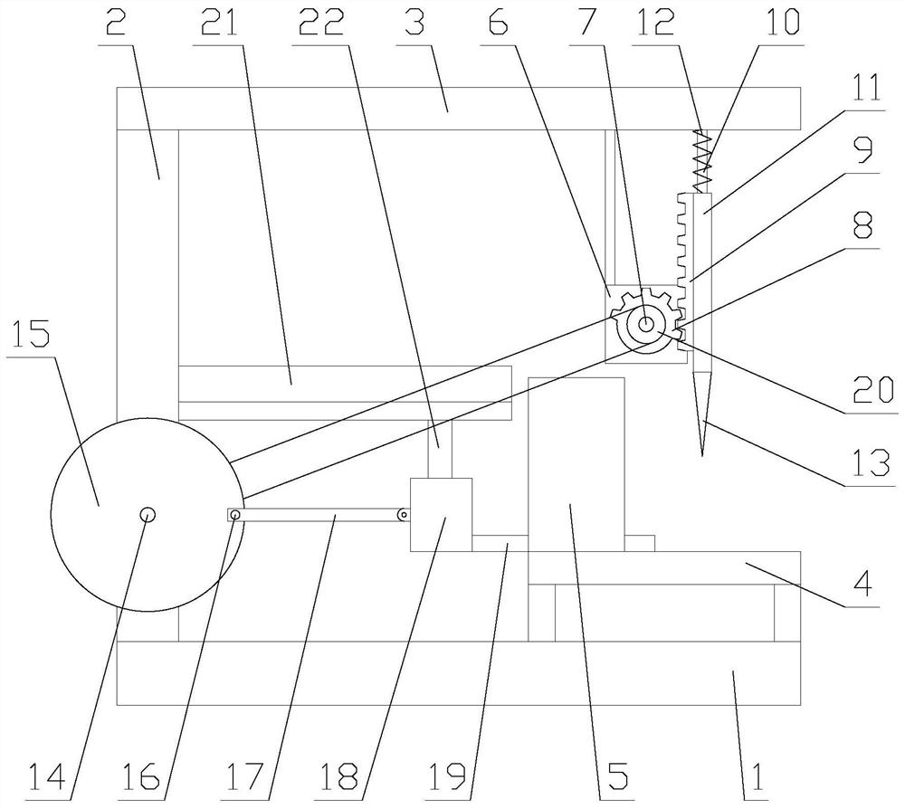 Hardware workpiece punching device capable of automatically pushing materials