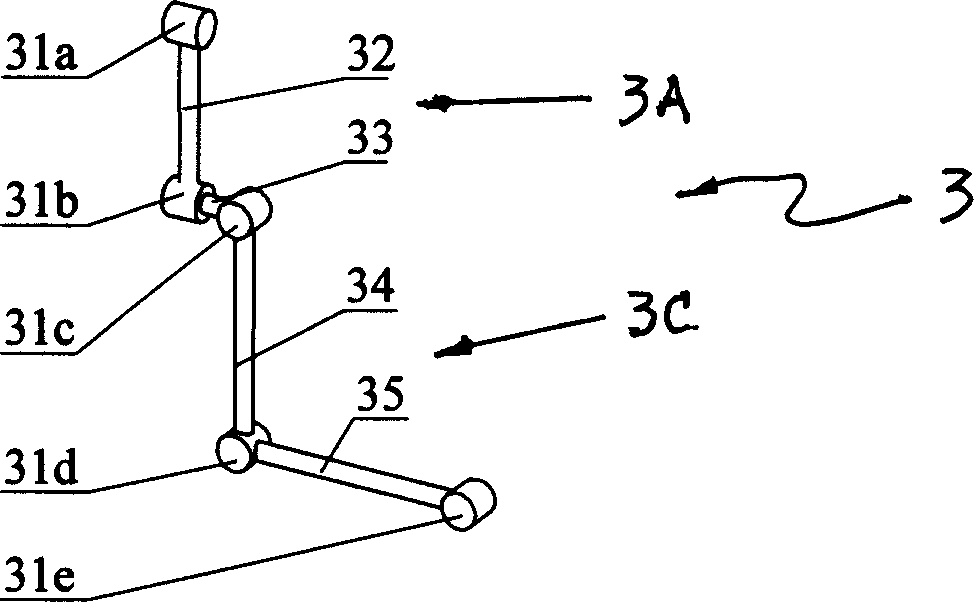 Rotation pair combination unit and motion decoupling parallel mechanism formed thereby