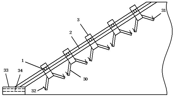 A support device and construction method for high water content slope