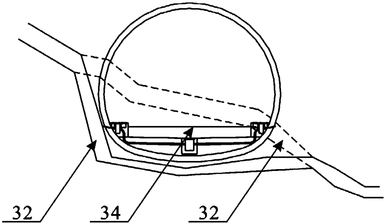 Tunnel combined-type lining structure with maintainable drainage passage