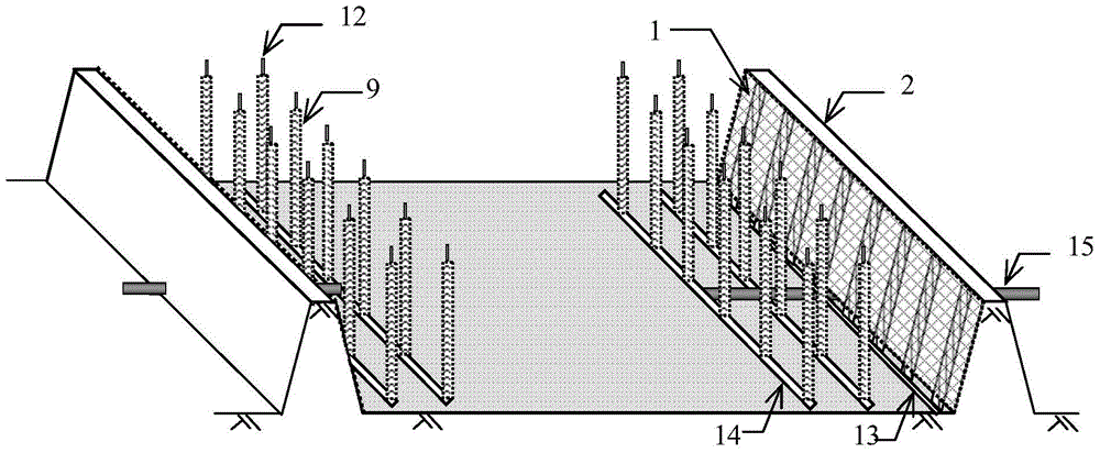 Drainage and anti-seepage method of cofferdam space in high water content dredged mud yard