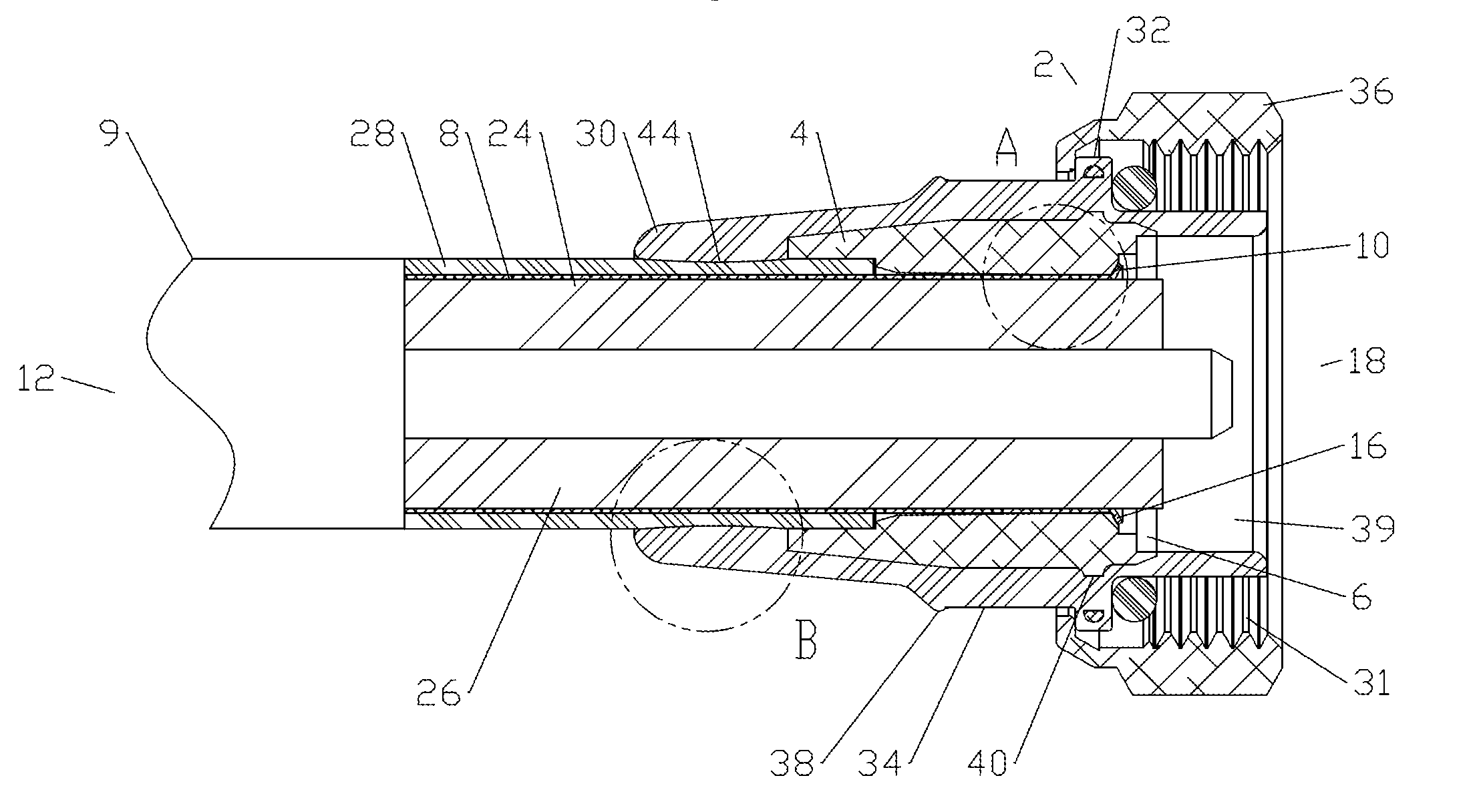 Ultrasonic weld coaxial connector and interconnection method