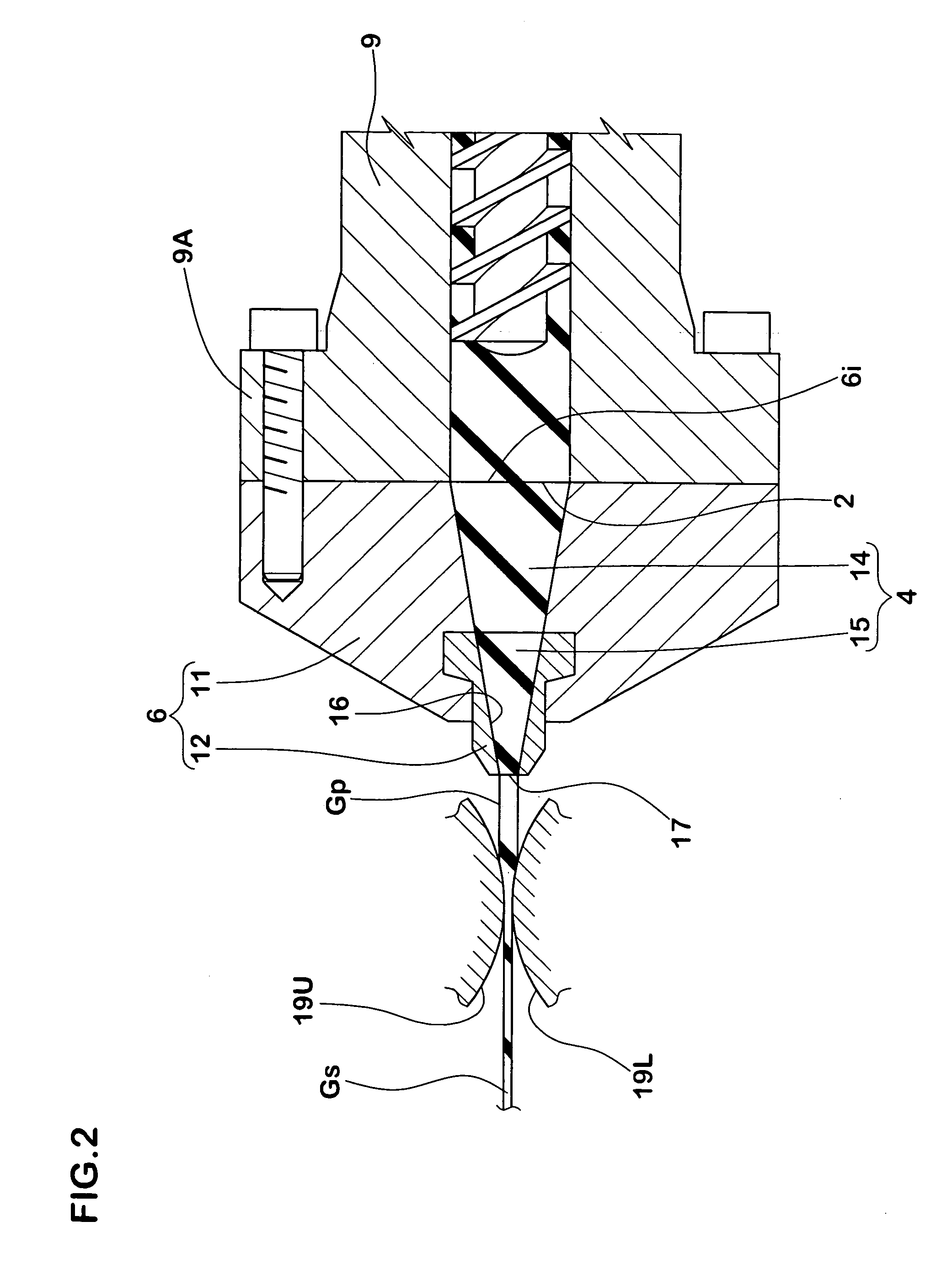 Apparatus for producing rubber strip