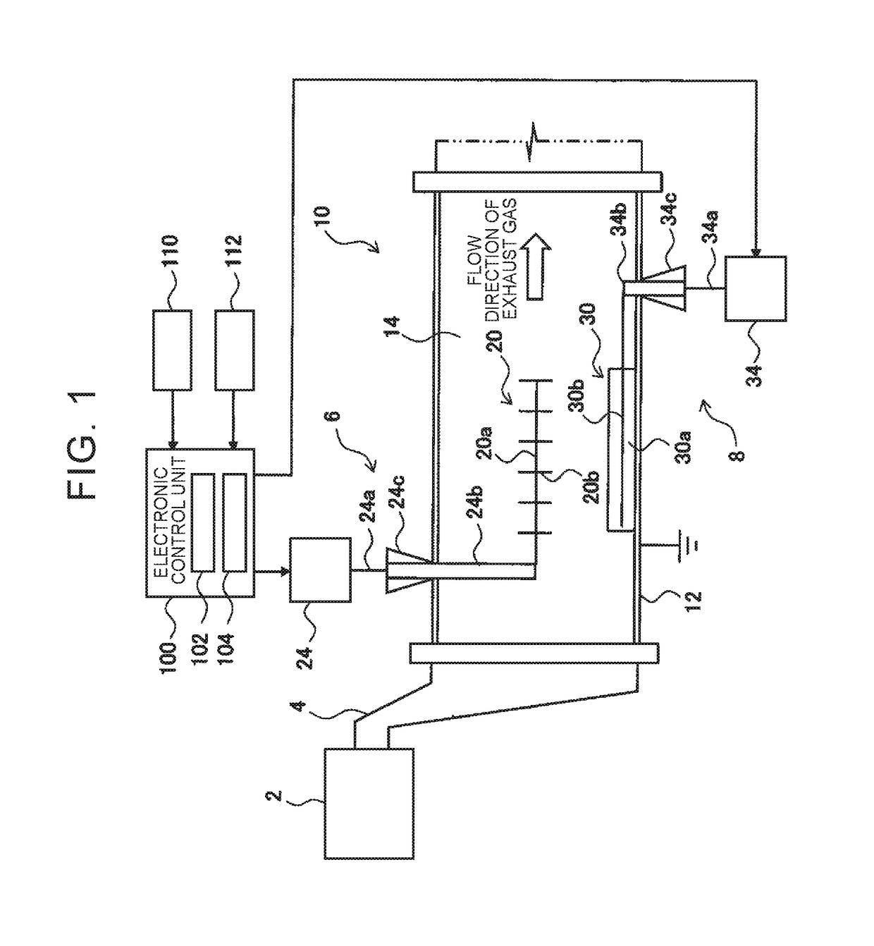 Exhaust gas control apparatus and control method for exhaust gas control apparatus