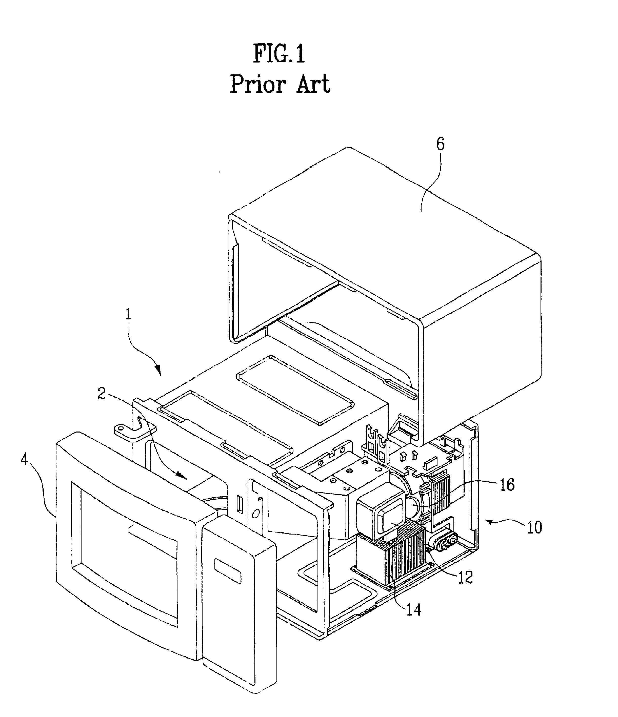 Microwave oven with bread toaster