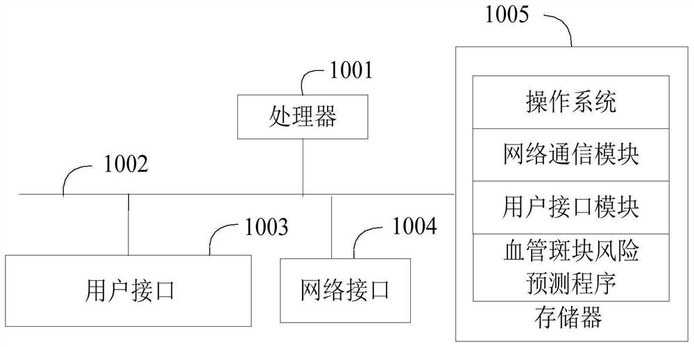 Vascular plaque risk prediction method, device and equipment and medium