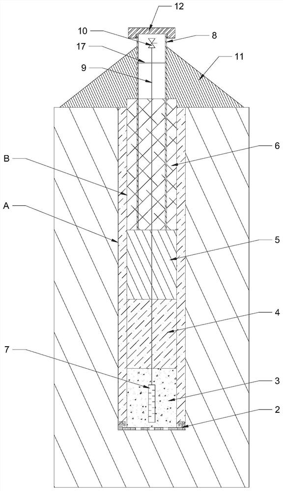 A prefabricated soil gas well device and its preparation method and construction method