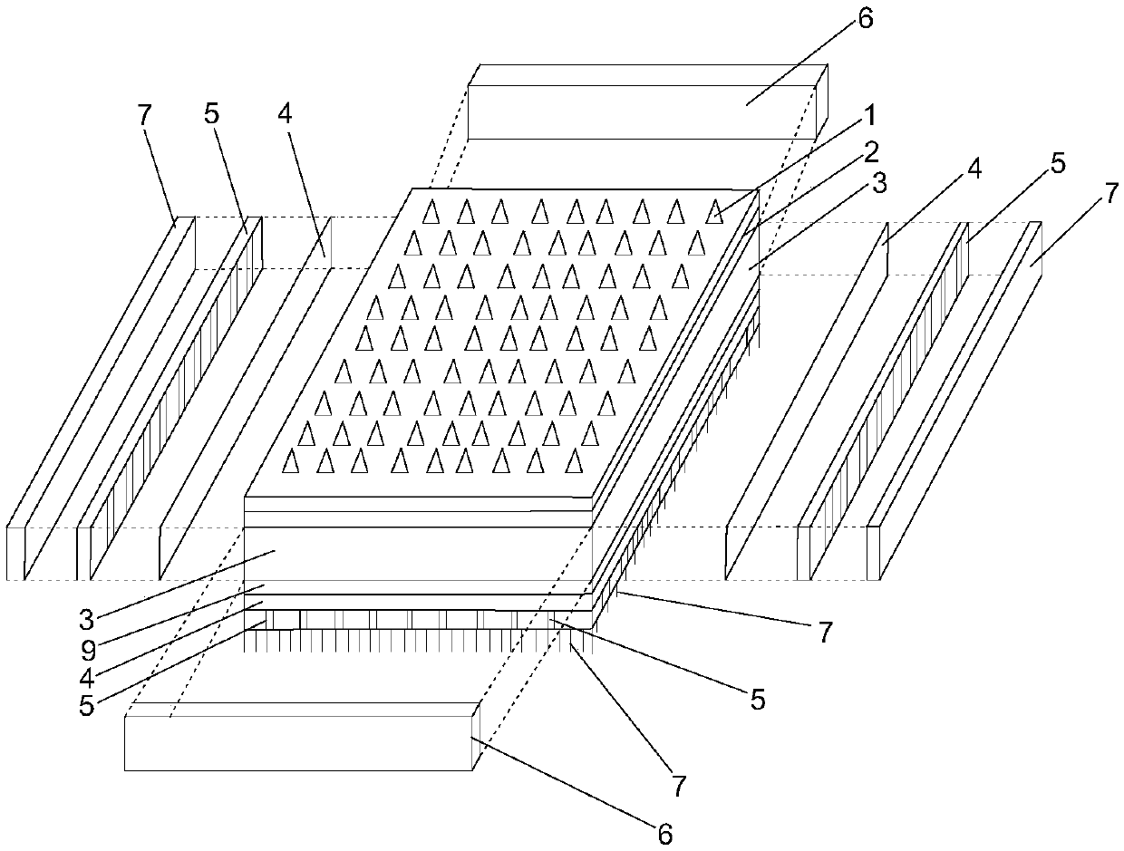 Fluorescent waveguide concentrating photovoltaic-photothermal composite power generation device