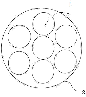 Offshore underwater component device mooring cable and manufacturing method thereof