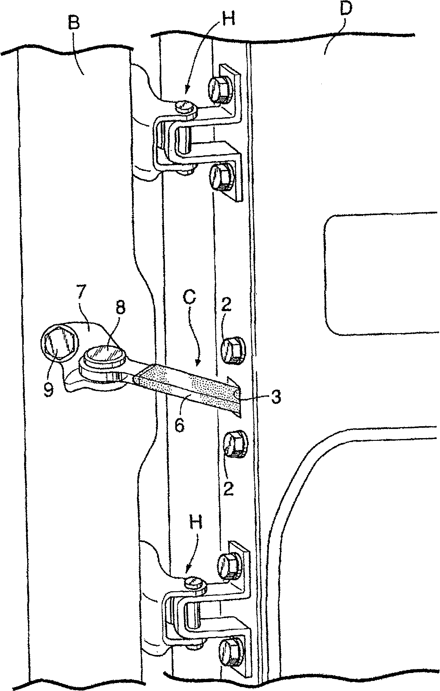 Door checker for automobile