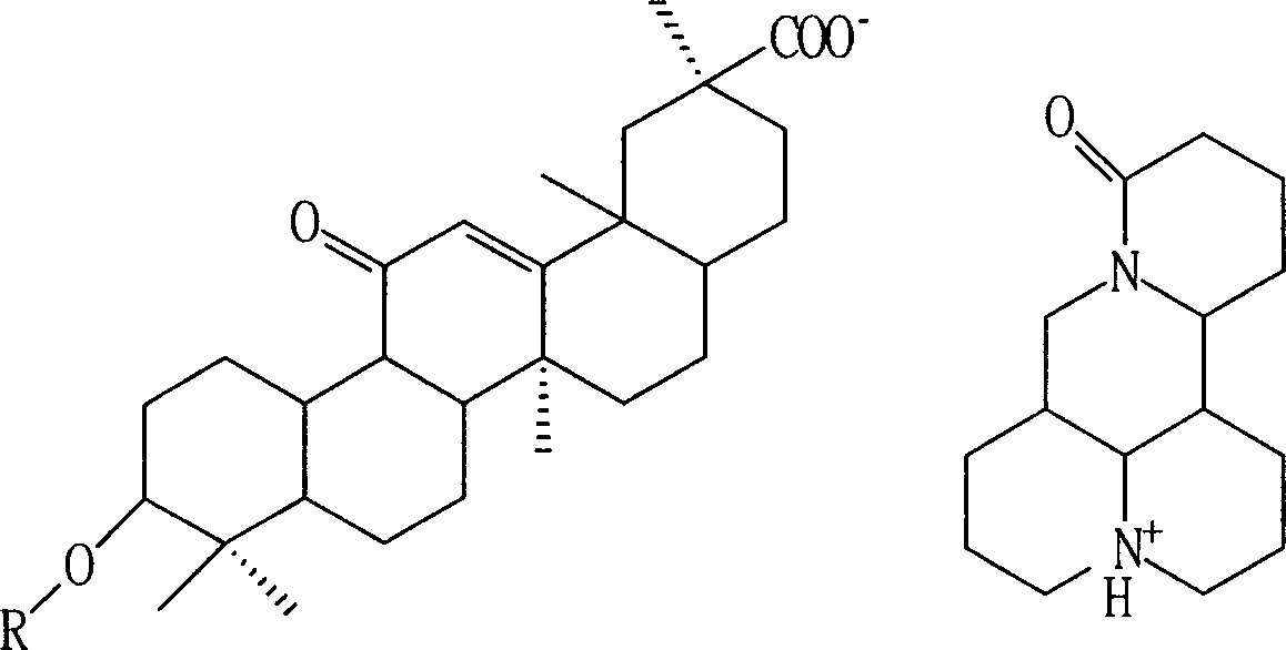 Licorice acid double salt, preparing method and use thereof