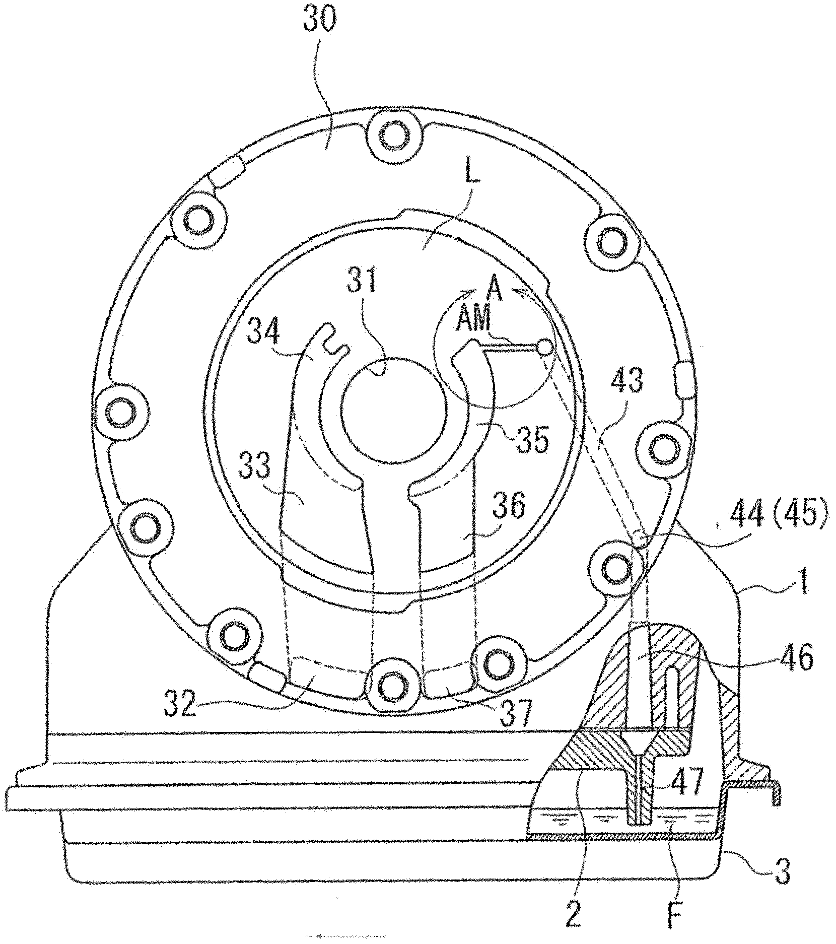 Air vent structure of oil pump of automatic transmission