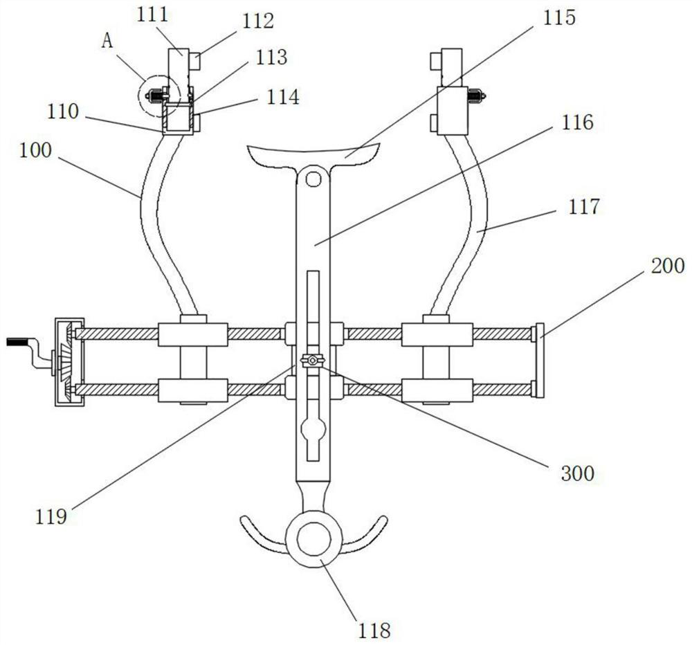 Retractor for hypogastrium low rectal tumor operation