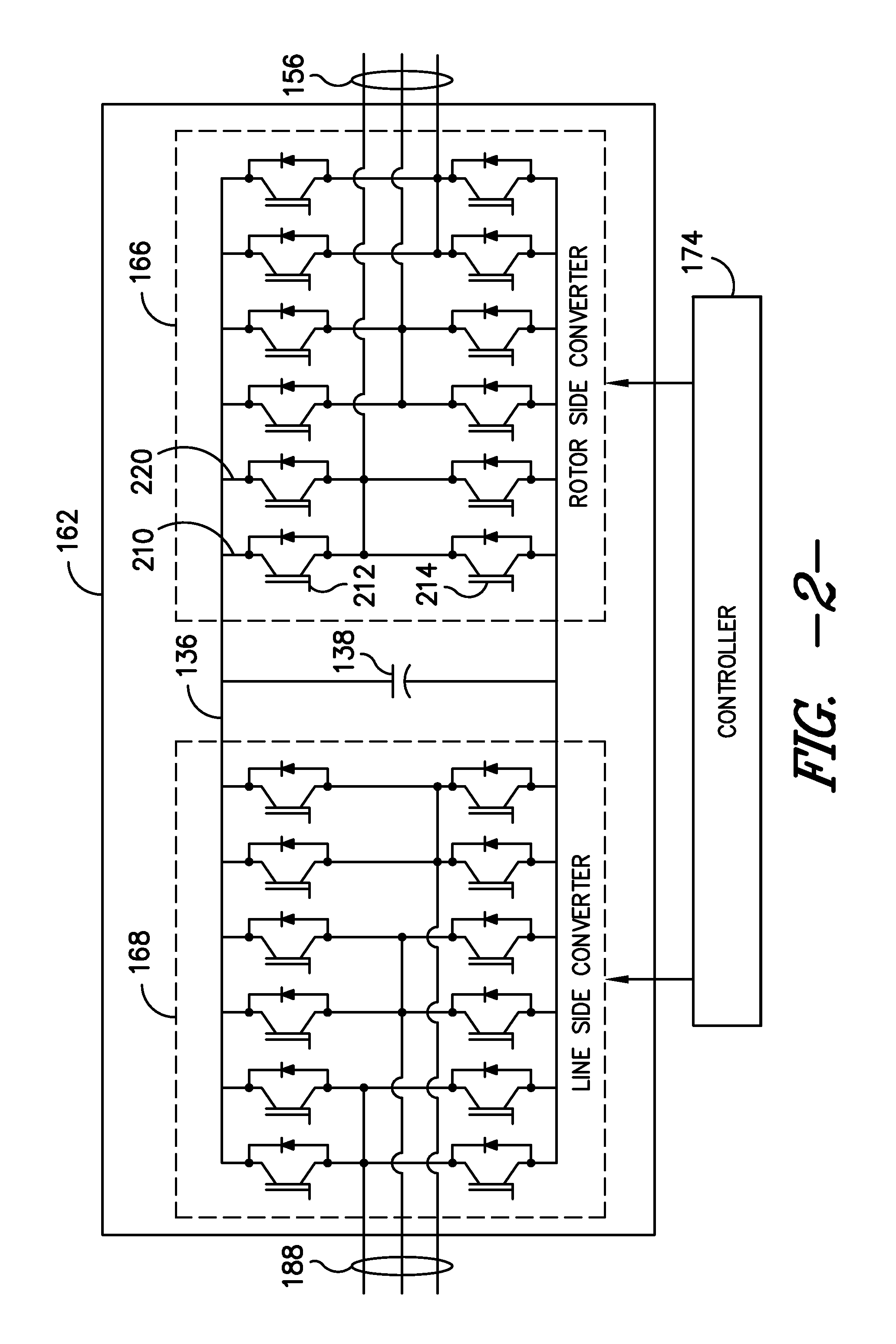 Current balance control in converter for doubly fed induction generator wind turbine system