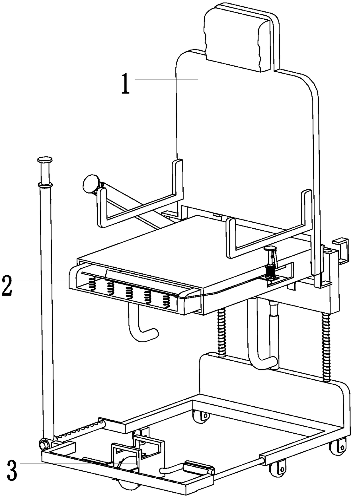 Leg injury rehabilitating and exercising movement device