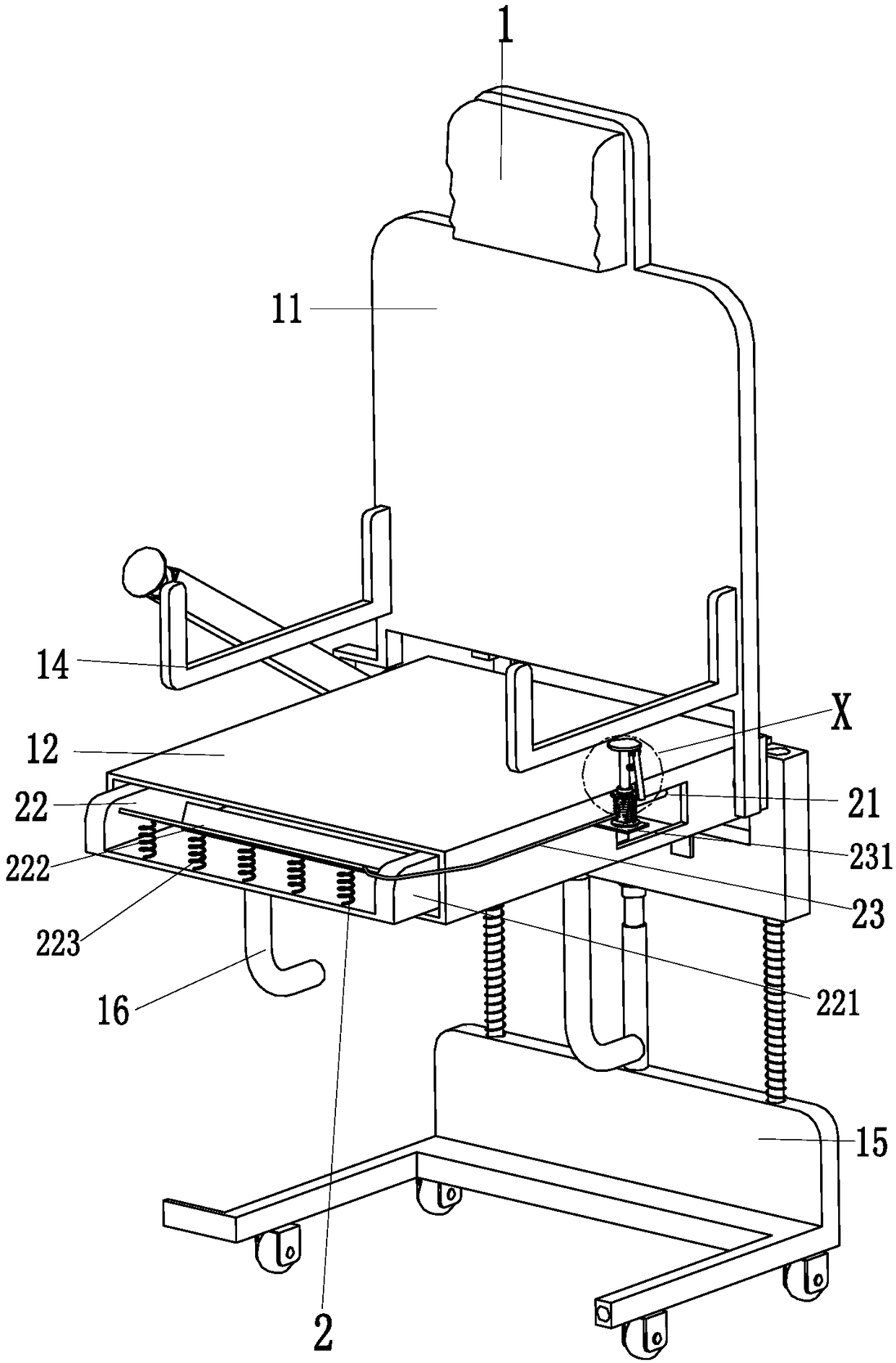 Leg injury rehabilitating and exercising movement device