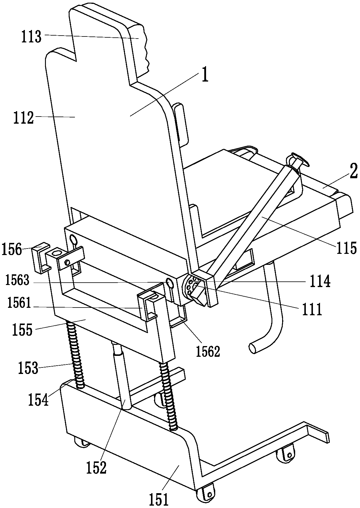 Leg injury rehabilitating and exercising movement device