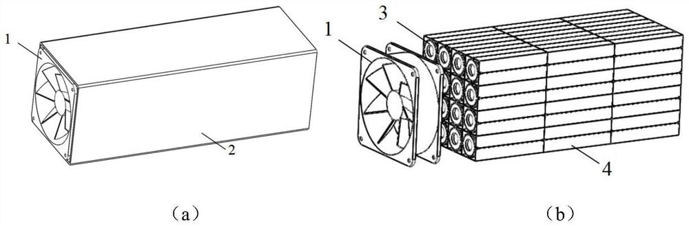 Air-cooled cylindrical power battery pack containing bionic surface microstructure heat dissipation piece