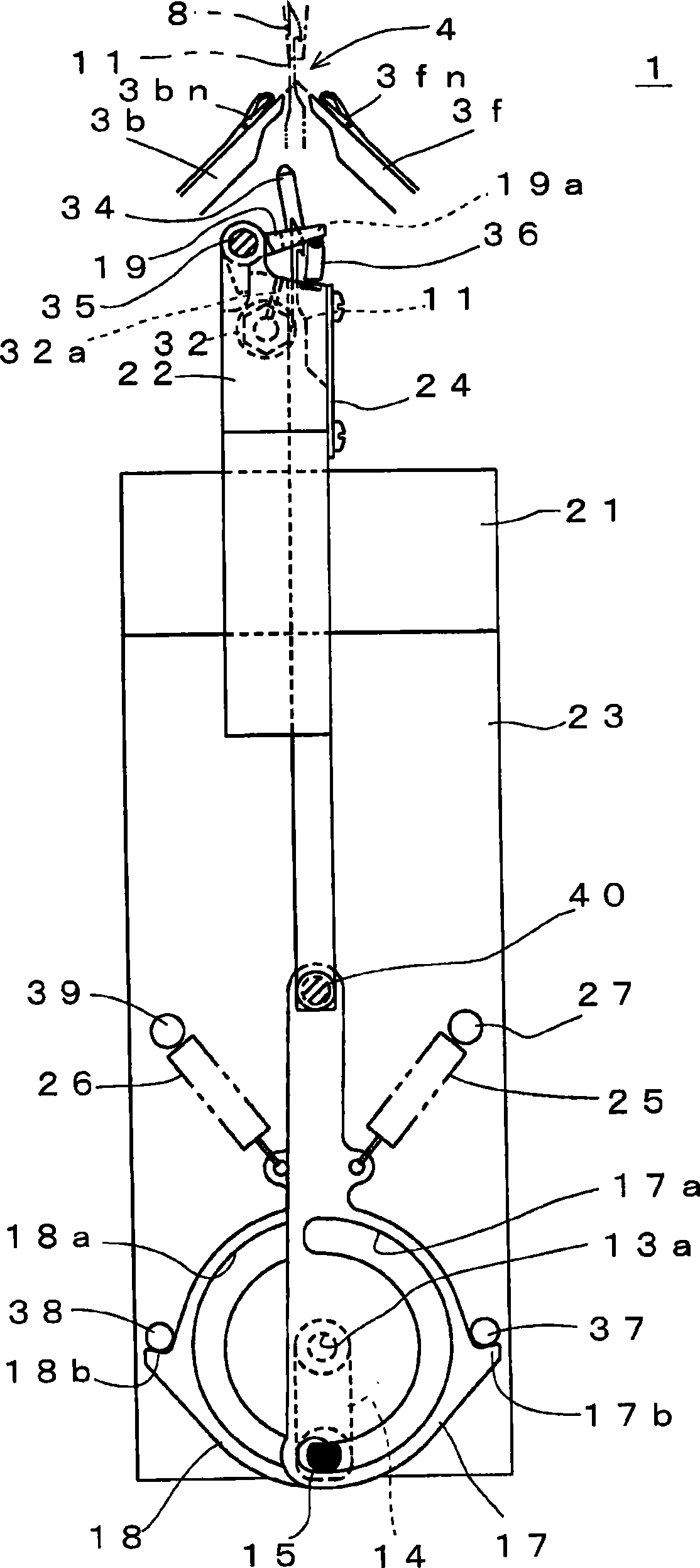 Yarn cutting and retaining device, and flat knitting machine