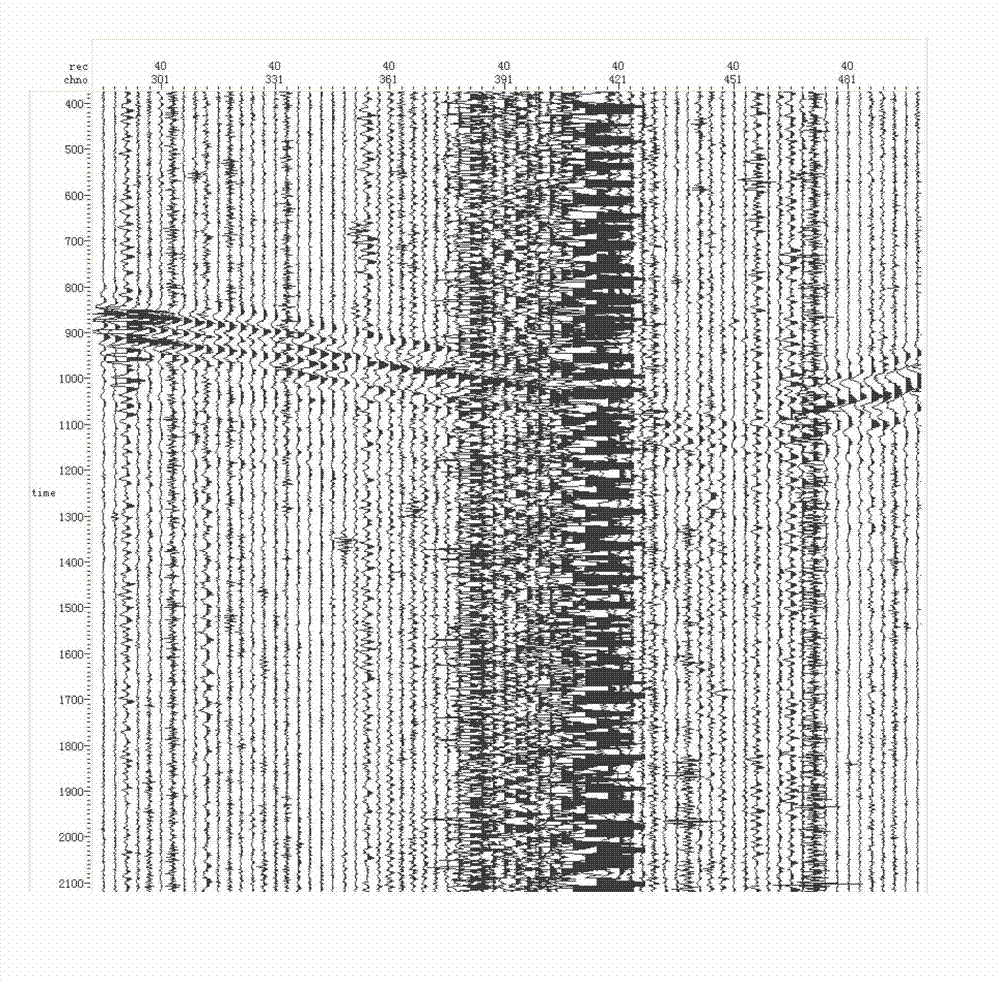 Array signal random noise adaptive model denoising method