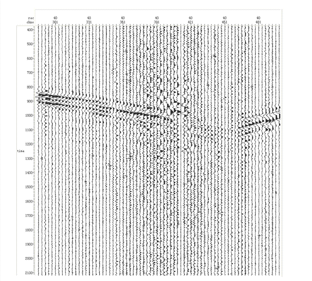 Array signal random noise adaptive model denoising method