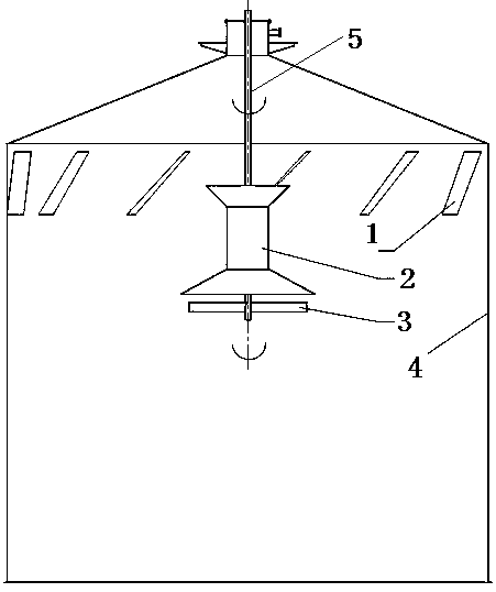 Device and method for cracking scum on the top of biogas fermentation tank