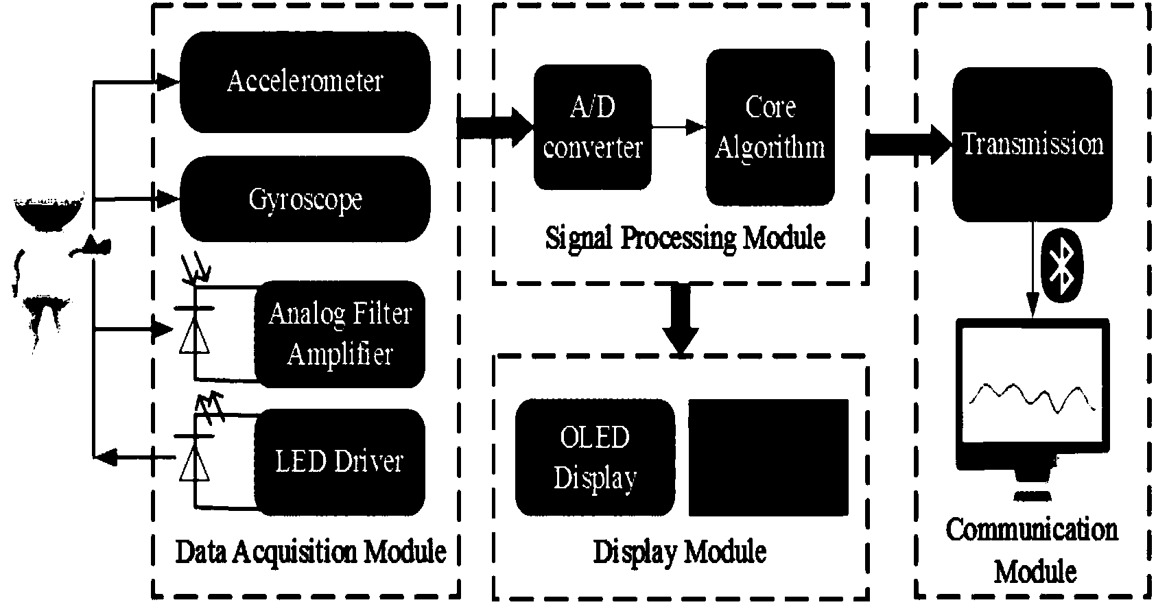 Motion noise interference eliminating method suitable for wearable heart rate monitoring device