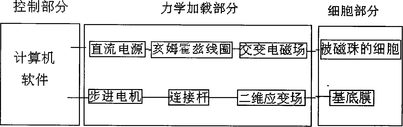 Cell three-dimensional mechanical loading unit