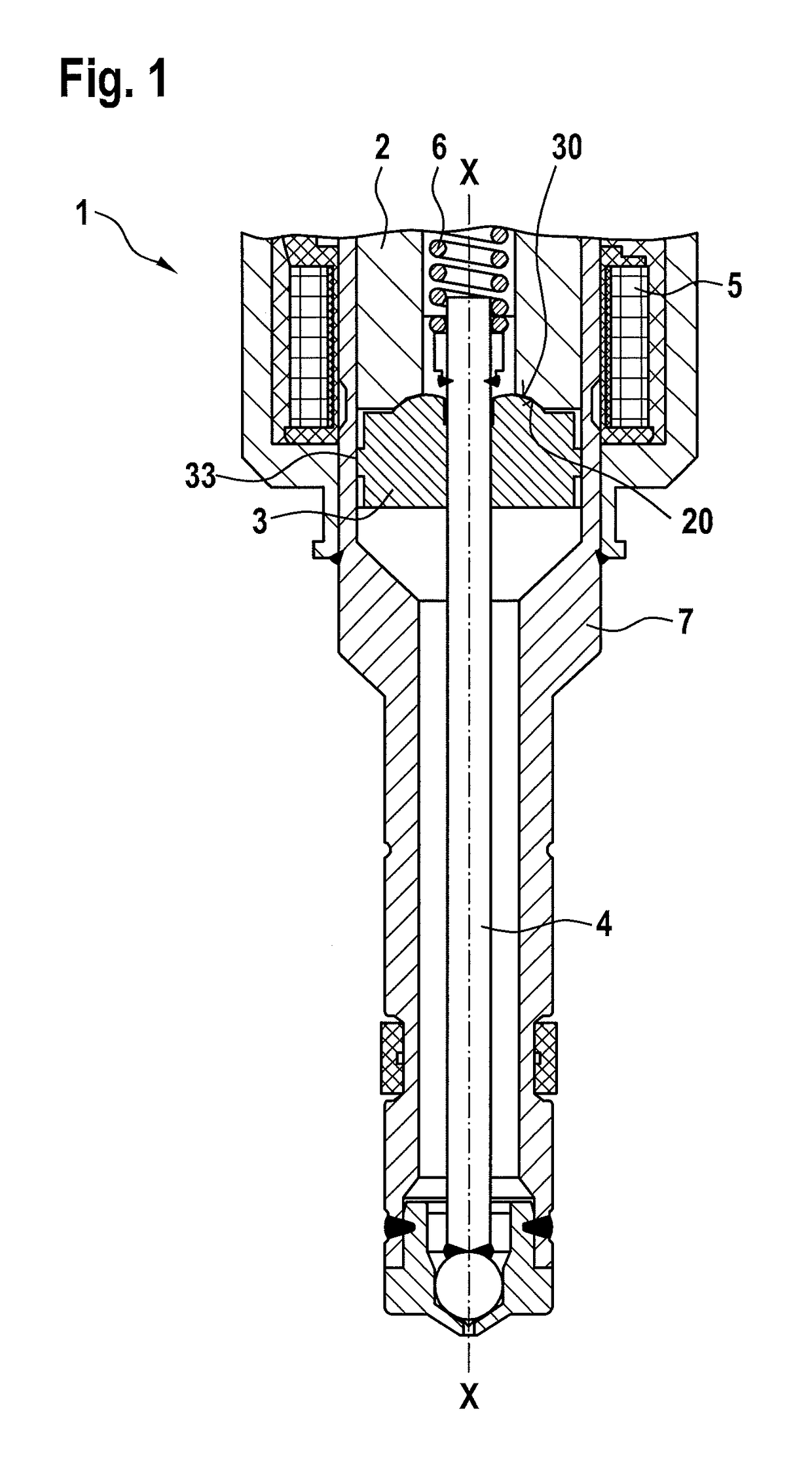 Electromagnetically actuatable valve