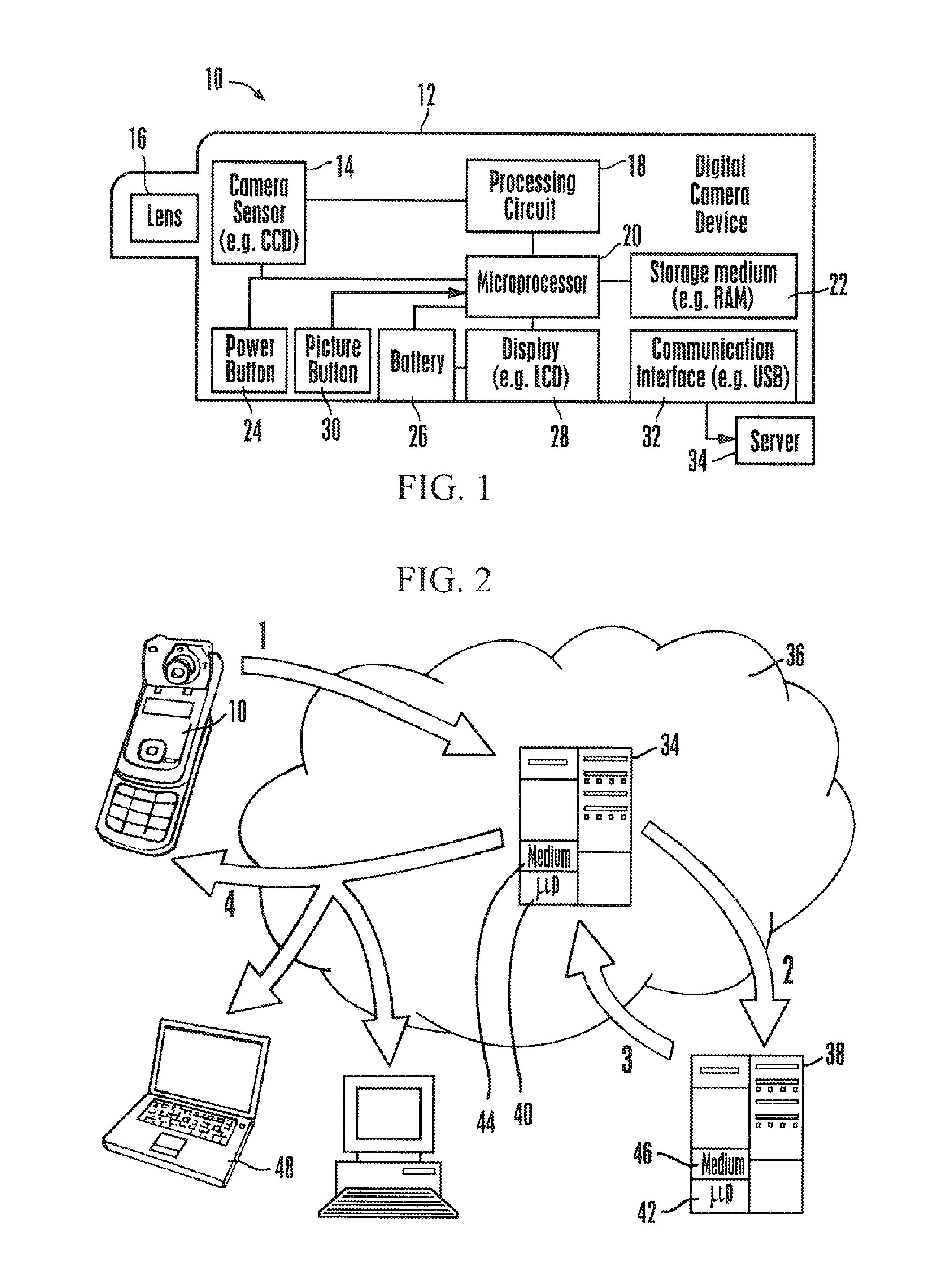 Offloading processing of images from a portable digital camera